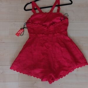 Forever 21 Dukes of Dallas Red Romper